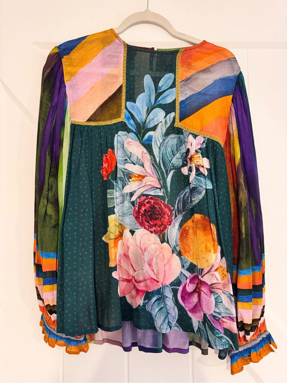 Anthropologie. Bl^nk Miranda Peasant Top. Size medium